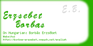 erzsebet borbas business card
